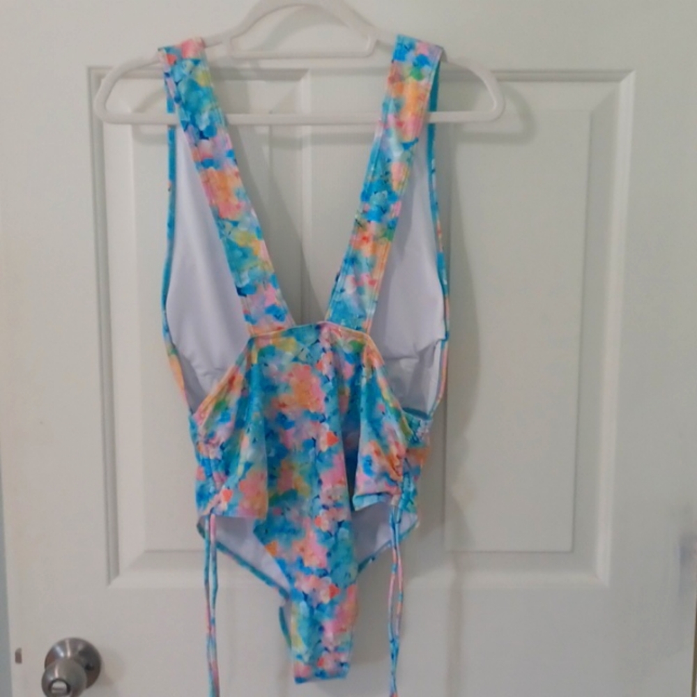Sexy multi bright colors XL bathing suit - Picture 3 of 7